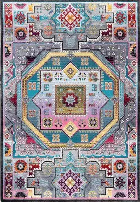 Bohemian Turkish Area Rug, Multicolor Floral Carpet Frugal Finds Galore