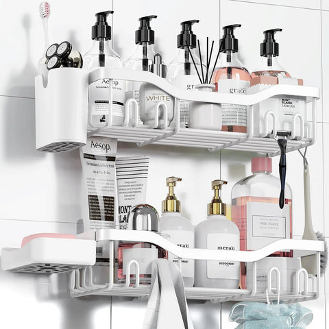 Shower Caddy Adhesive Shower Organizer Frugal Finds Galore