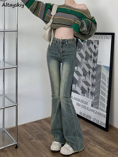 Flare Jeans Women Skinny High Waist Frugal Finds Galore