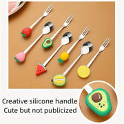 Fruit Handle Stainless Steel Spoon and Fork Set of 2 Frugal Finds Galore