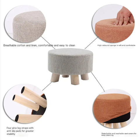 Stylish Wooden Stool for Kids - Creative Round Design Frugal Finds Galore