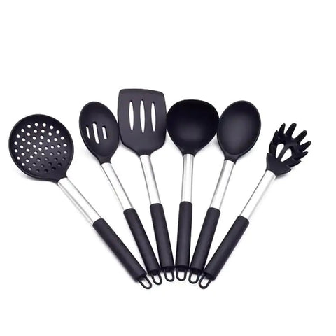 6-Piece Kitchen Utensils with Stainless Steel Handles Frugal Finds Galore