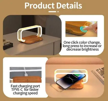 Multifunction Wireless Charger Stand with LED Lamp Frugal Finds Galore