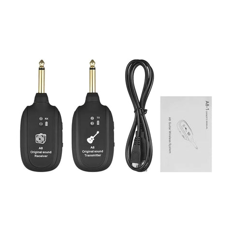 UHF Guitar Wireless System Transmitter+Receiver Built In Rechargeable Battery Frugal Finds Galore