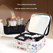 Portable Cosmetics Storage Box With Light And Mirror Frugal Finds Galore
