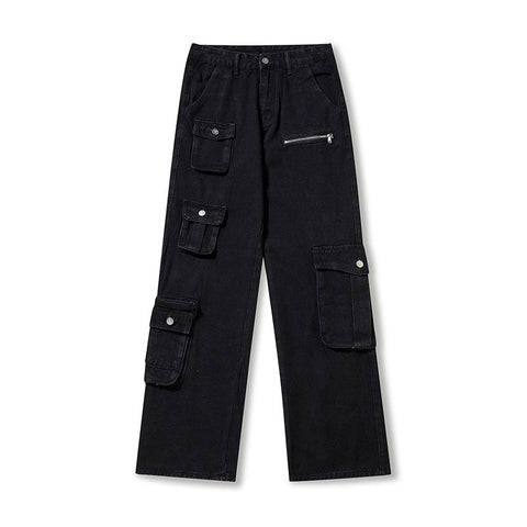 Retro Hip Hop Multi-pocket Cargo Pants Male Frugal Finds Galore