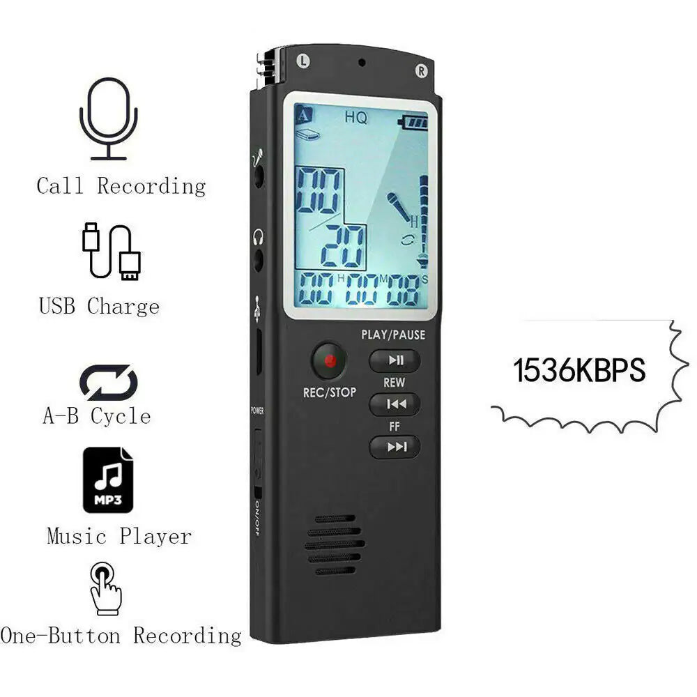 Voice Activated Mini Digital Sound Audio Recorder