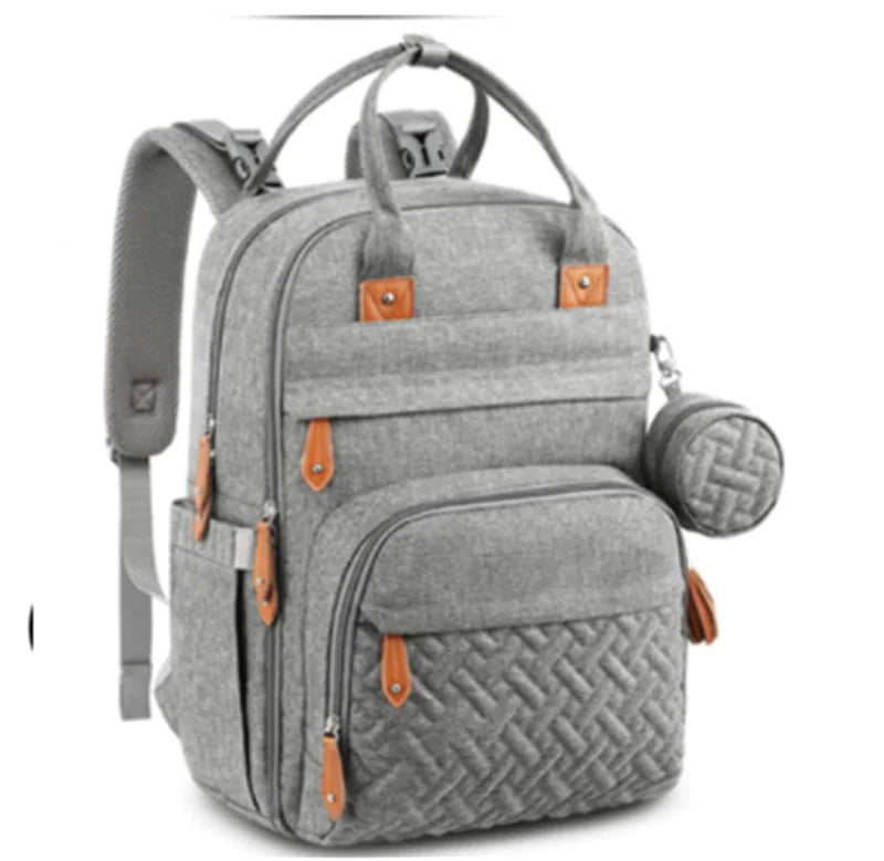 Spacious Double-Shoulder Diaper Bag