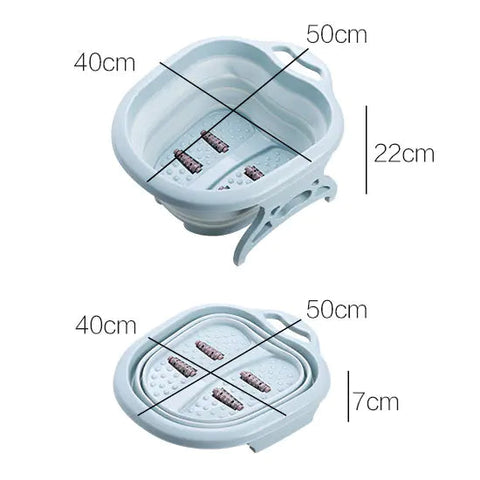 Folding Foot Soaking Basin with Massage Function Frugal Finds Galore