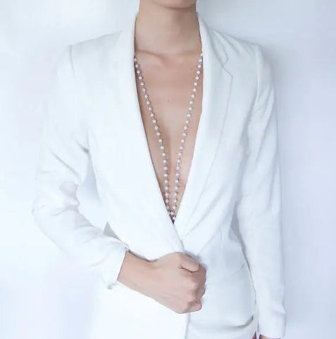 Pearl Body Chain with Back Chain Frugal Finds Galore