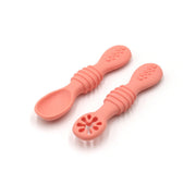 Baby Eating Training Set Toddler Feeding Silicone Sticky Spoon Fork Frugal Finds Galore