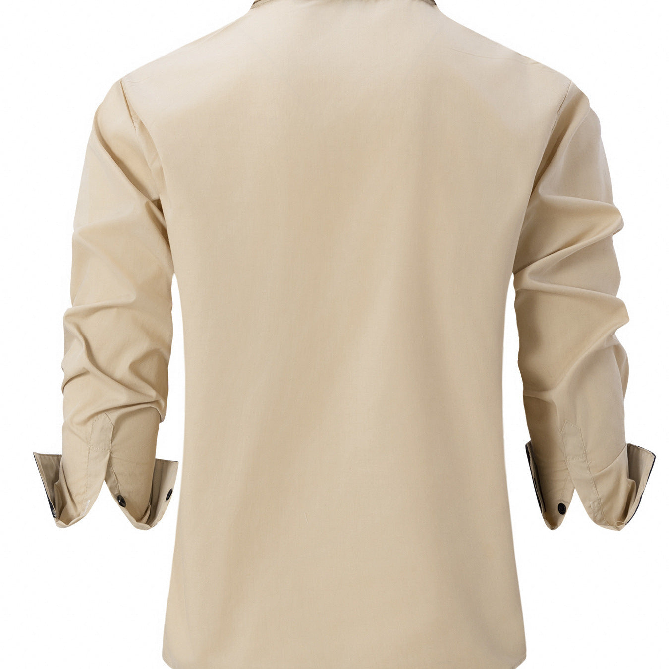Cotton Men's Color Matching Business Slim Casual Shirt