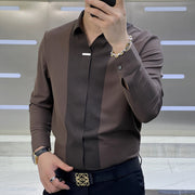 Men's Fashion Business Casual Long Sleeve Shirt Frugal Finds Galore