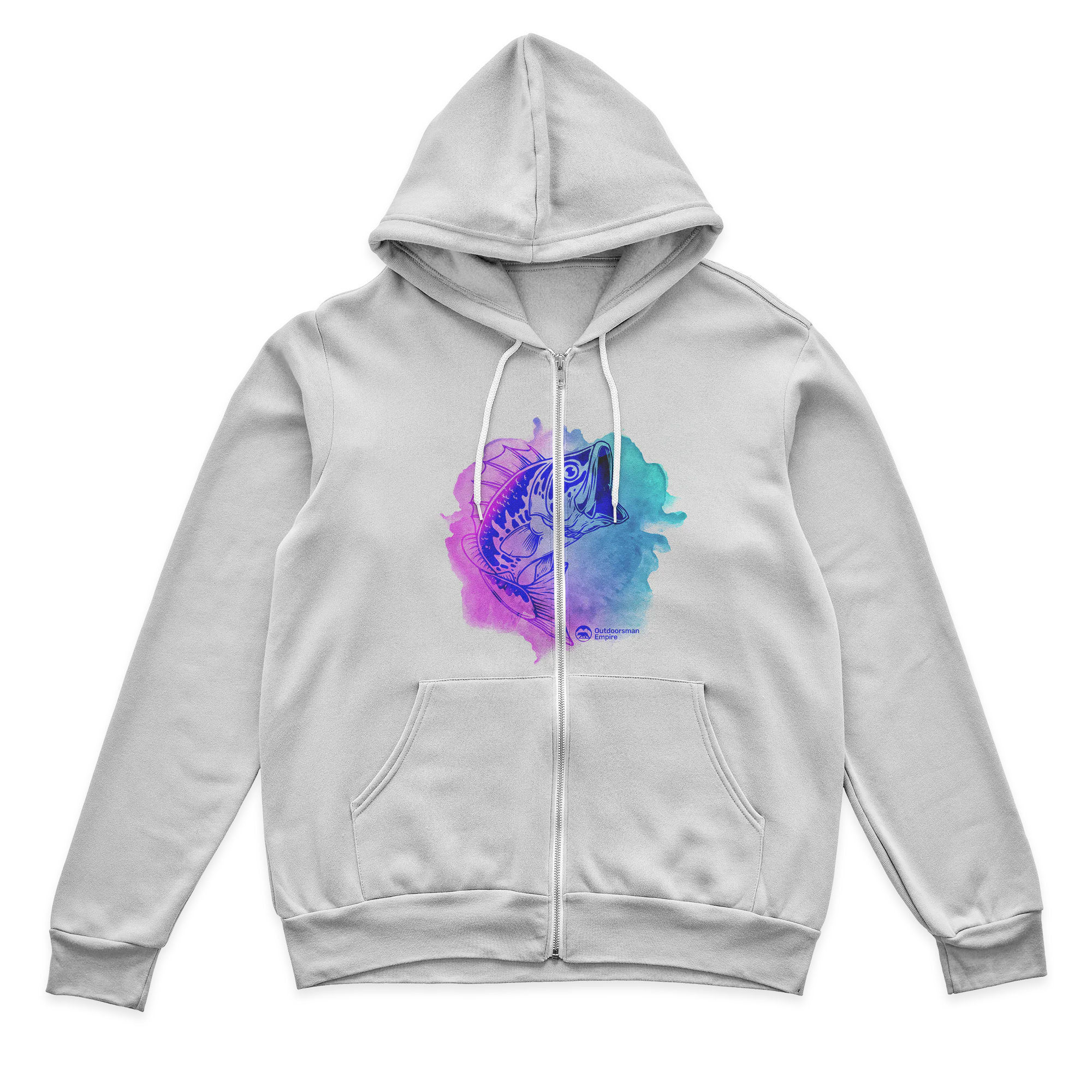 Watercolor Zip Hoodie