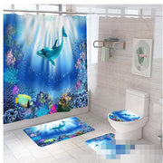 3D Ocean Underwater Shower Curtain & Bath Mat Set Frugal Finds Galore