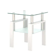 1-Piece Modern Tempered Glass End Table Frugal Finds Galore