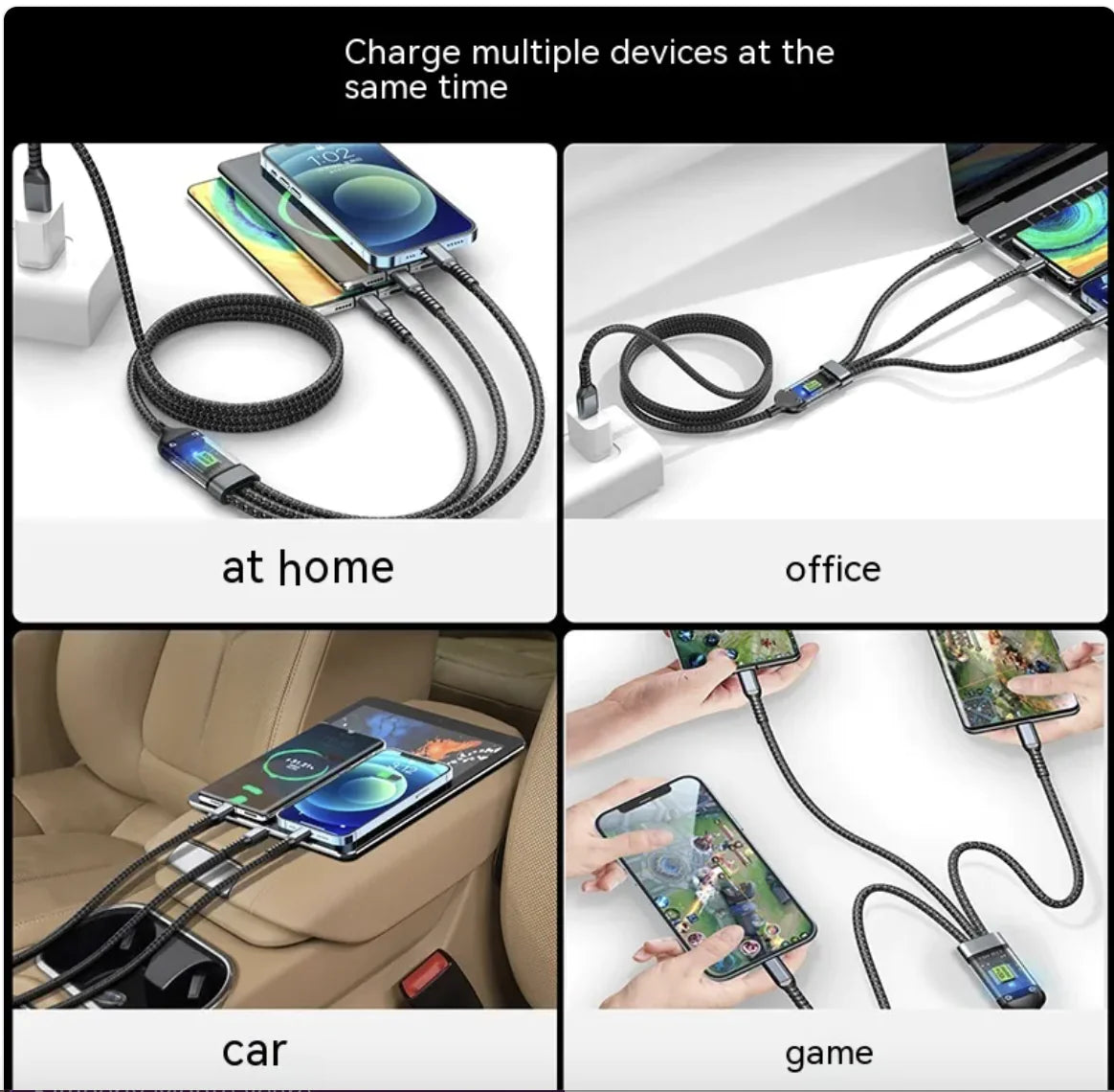 3-in-1 Mobile Phone Data Cable