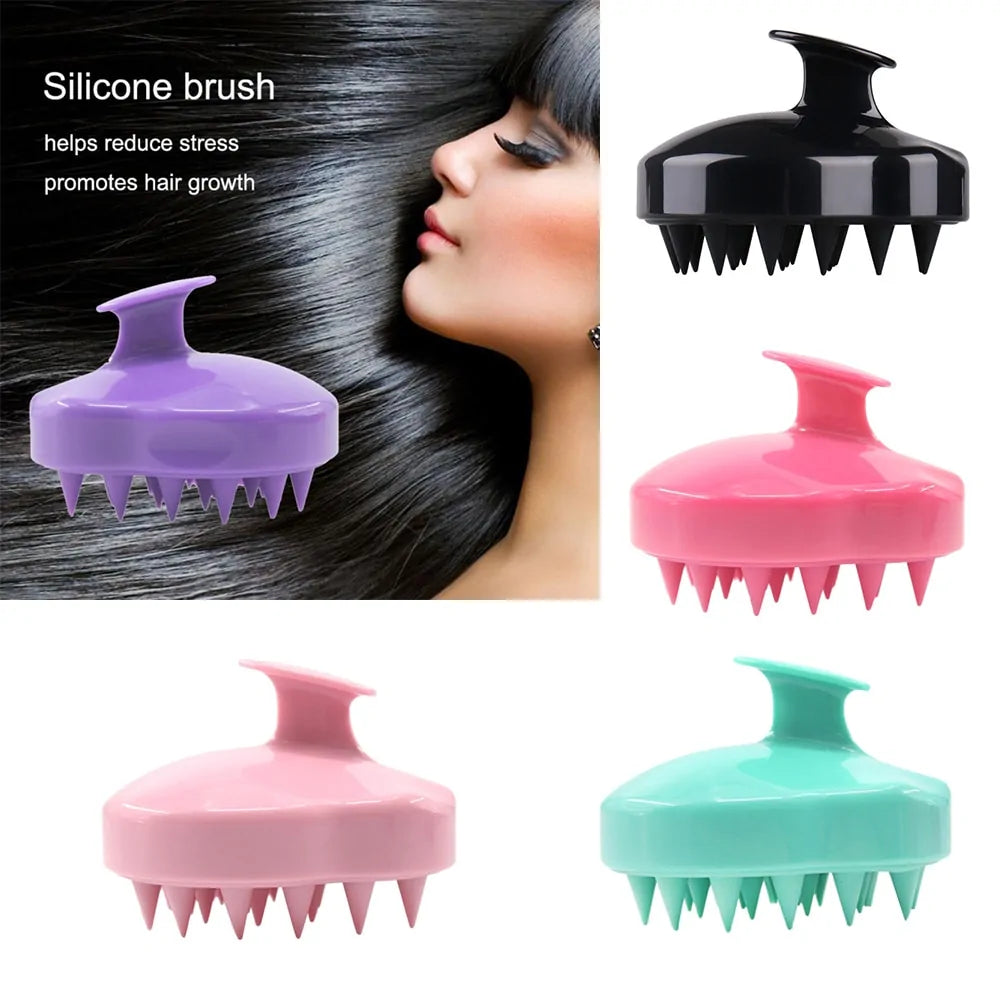 Silicone Handheld Scalp Massage Brush for Shower