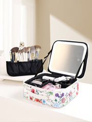 Portable Cosmetics Storage Box With Light And Mirror Frugal Finds Galore