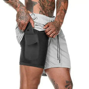 Men 2 in 1 Running Shorts Jogging Gym Fitness Frugal Finds Galore