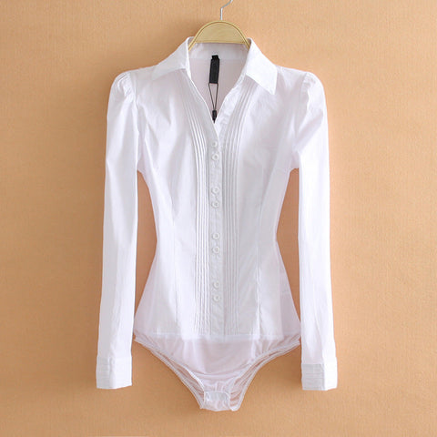 Women's Business Commute Professional One-piece Cotton Shirt Frugal Finds Galore