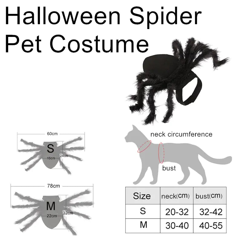 Disfraz de araña para Halloween para mascotas