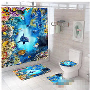 3D Ocean Underwater Shower Curtain & Bath Mat Set Frugal Finds Galore