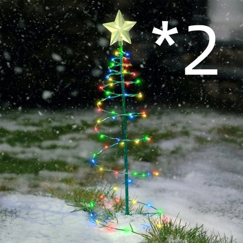 Christmas Tree Decoration Outdoor Courtyard Lighting Frugal Finds Galore