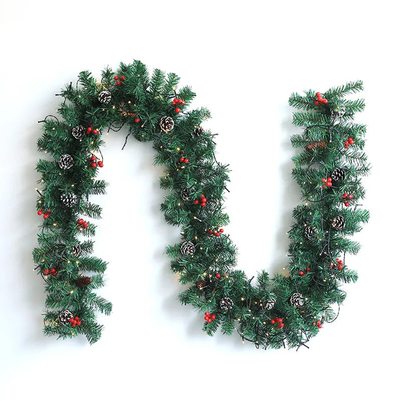 Pre-Lit 2.7m Green Christmas Garland