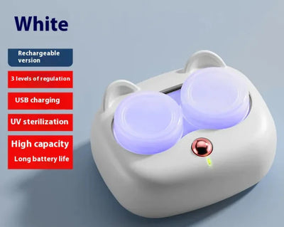 Women's Invisible Portable Multifunctional Three-gear Ultrasonic Cleaning Glasses Case Frugal Finds Galore