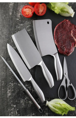 Stainless Steel Kitchen Knife Set with 6 Pieces Frugal Finds Galore