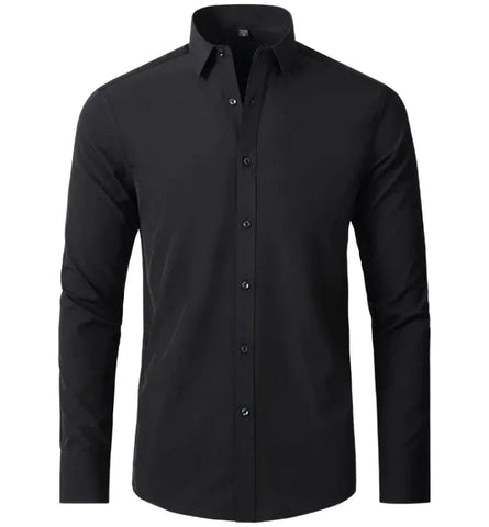 Men's Wrinkle-Free Elastic Business Shirt Frugal Finds Galore