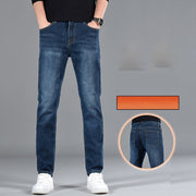 New Slim Fit Youth Casual Straight-leg Cotton Jeans Men Frugal Finds Galore