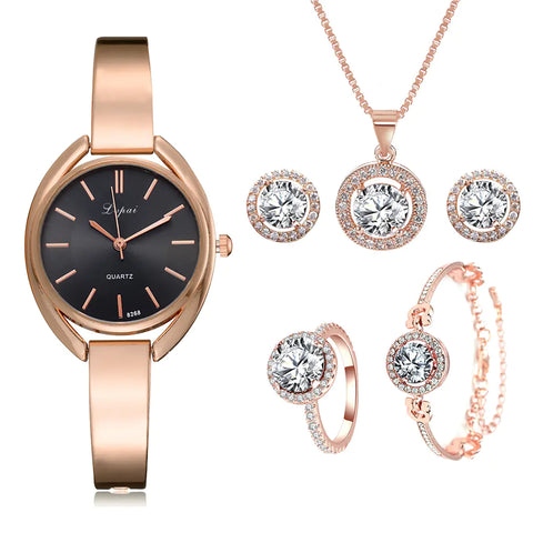 Fashionable Korean Alloy Women's Watch with Diamonds Frugal Finds Galore