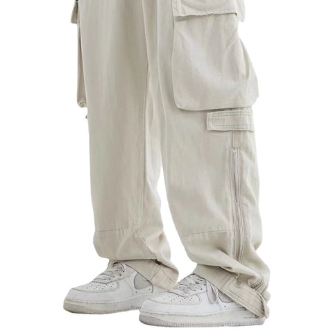 Multi Pocket Cargo Pants Men's Casual Pants Loose Frugal Finds Galore