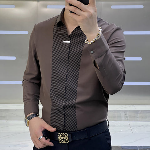 Men's Fashion Business Casual Long Sleeve Shirt Frugal Finds Galore
