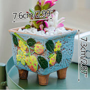 Square Creative Cute Cartoon Ceramic Succulent Pot Frugal Finds Galore