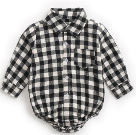 Infant Toddler Plaid Jumpsuit with Long Sleeves Frugal Finds Galore