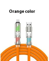 Colorful Four-In-One Fast Charge Cord Frugal Finds Galore