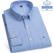 Men's Long-sleeved Cotton Shirt Business Casual Slim-fitting Shirt Frugal Finds Galore