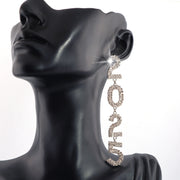 Women's Tassel Full Diamond Rhinestone 2025 Long Pendant Earrings Frugal Finds Galore