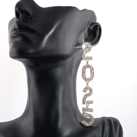Women's Tassel Full Diamond Rhinestone 2025 Long Pendant Earrings Frugal Finds Galore