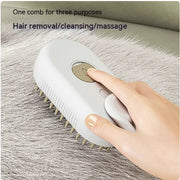 3-in-1 Electric Pet Brush - Steam, Massage, and Hair Removal Frugal Finds Galore