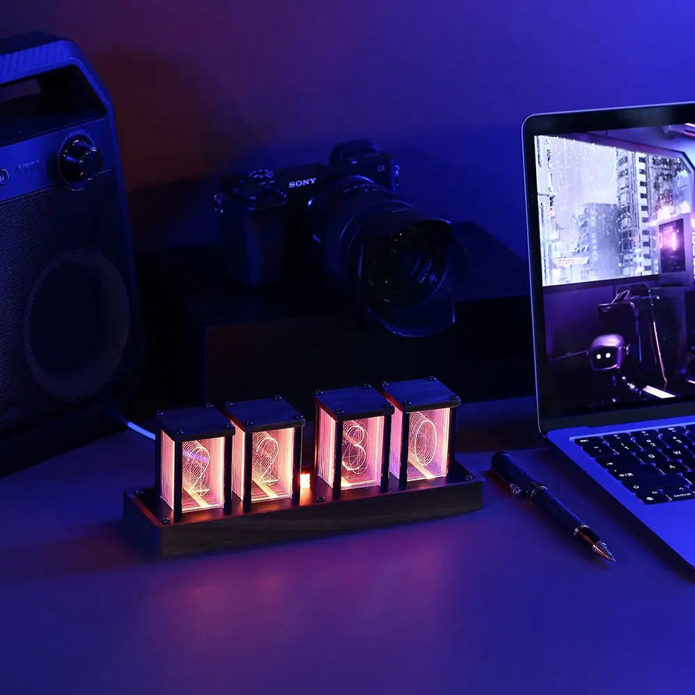 WiFi RGB Nixie Glow Tube Clock LED Digital