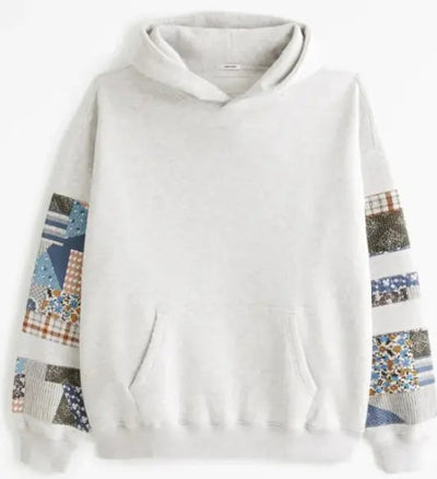 Printed Patch Hooded Sweater Frugal Finds Galore