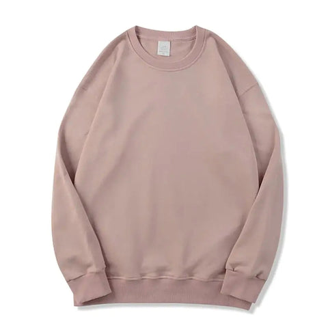 Men's Long-Sleeved Loose Solid Color Terry Sweater Frugal Finds Galore