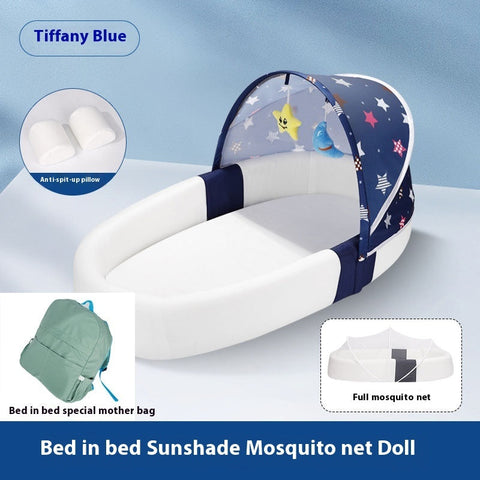 Baby Bed Foldable Portable Anti-pressure Frugal Finds Galore