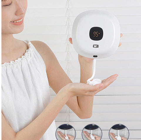Wall-mounted Soap Dispenser Smart Sensor Wall Mounted Induction Bubble Soap Machine Frugal Finds Galore