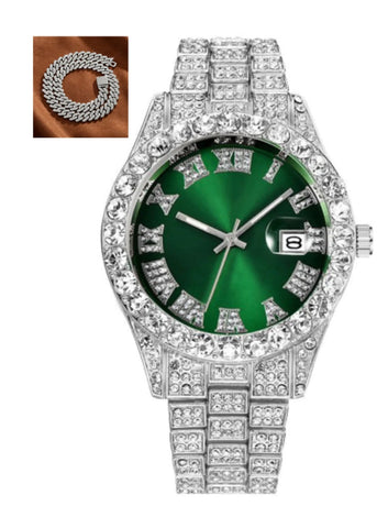 Hip Hop Roman Scale Diamond Quartz Watch Frugal Finds Galore