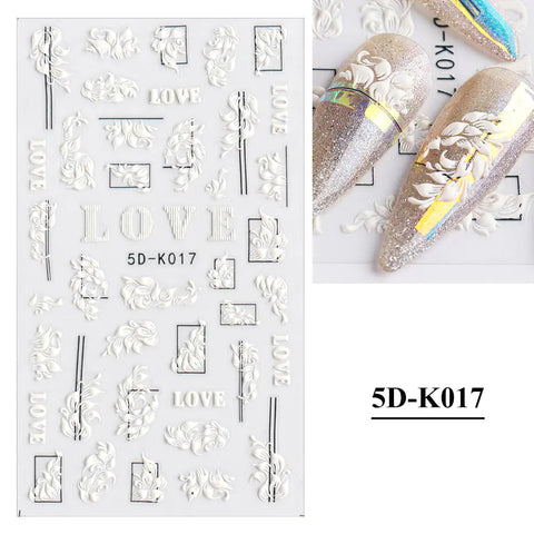 3D Hollow White Bridal Lace Butterfly Nail Stickers Frugal Finds Galore